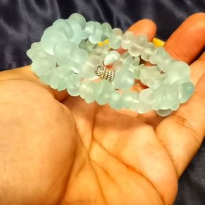 Mint memory wrap bracelet with earrings